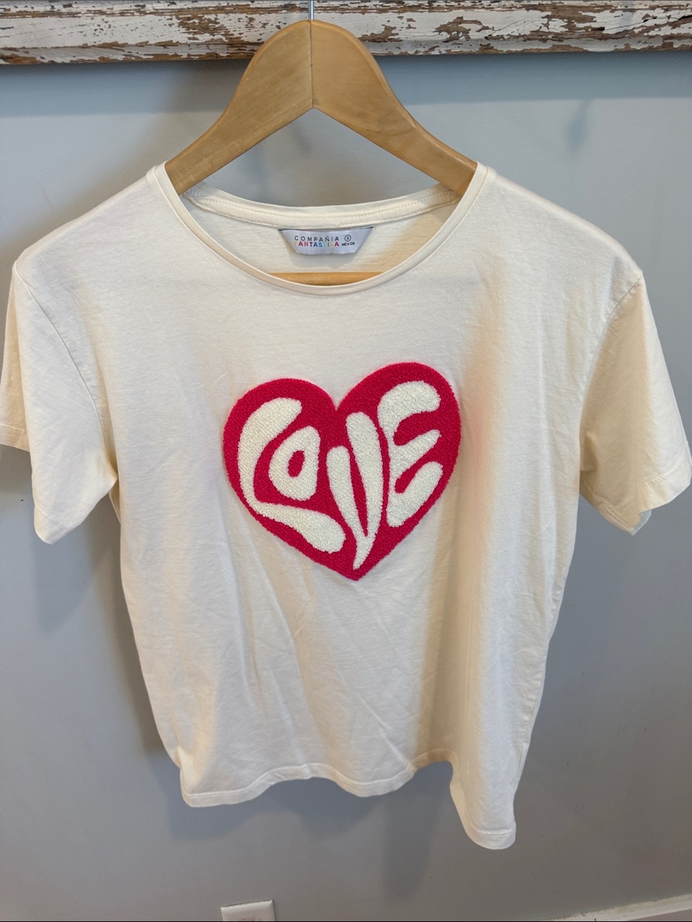Compañía Fantástica Bouclé Heart Love T-Shirt